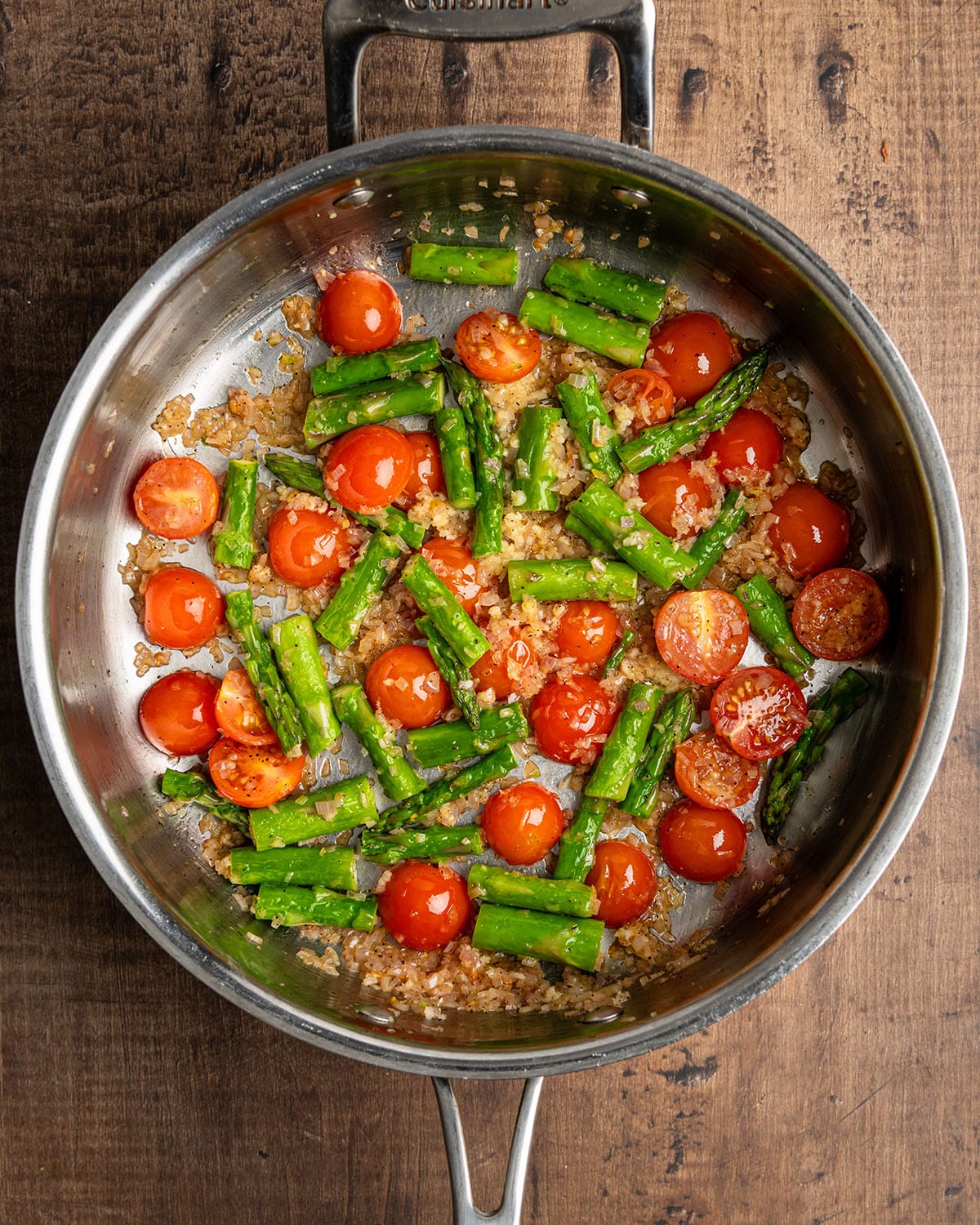 sauteed asparagus and tomatoes