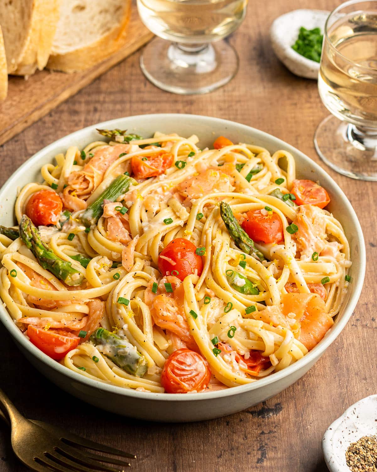 smoked salmon pasta