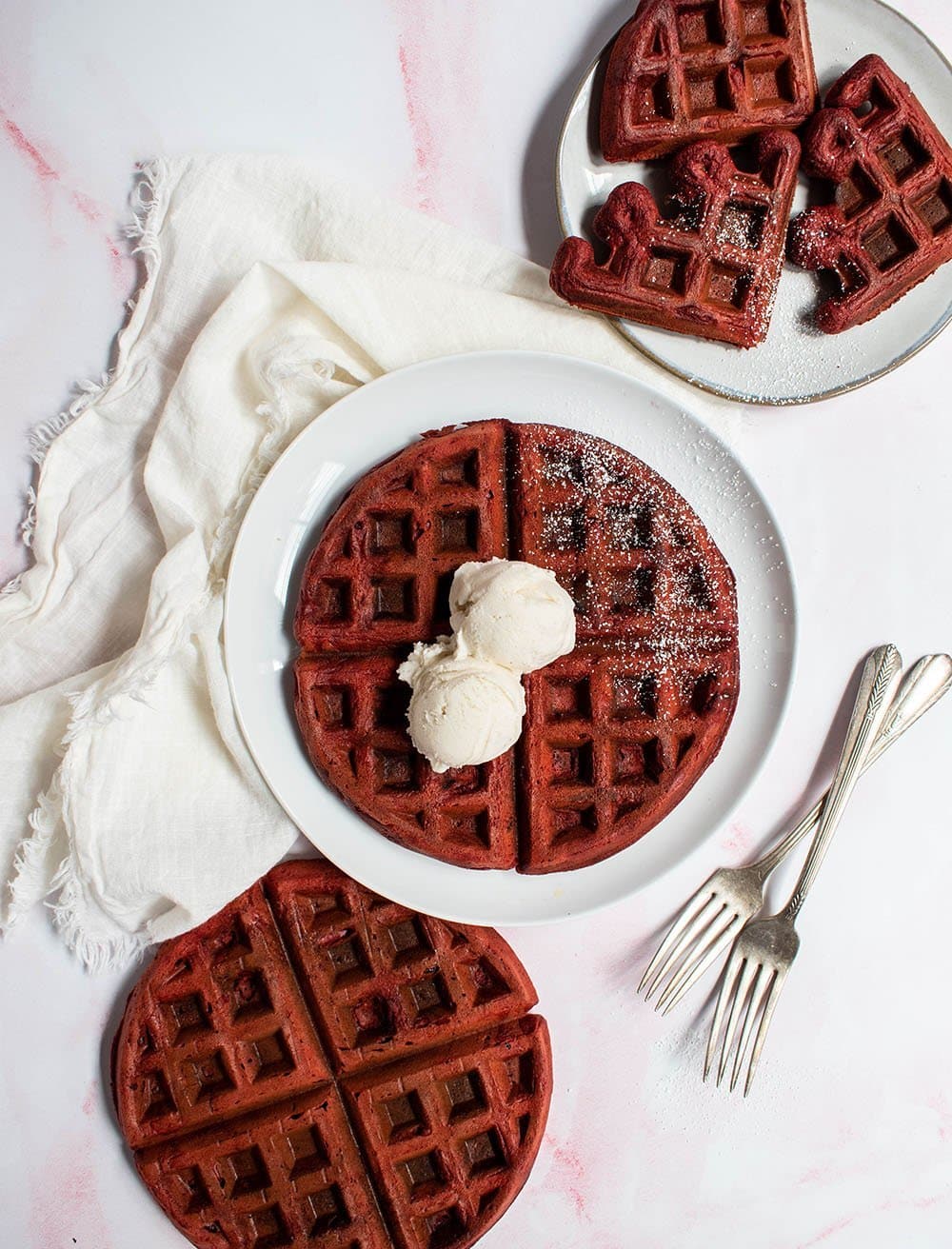 red velvet waffles