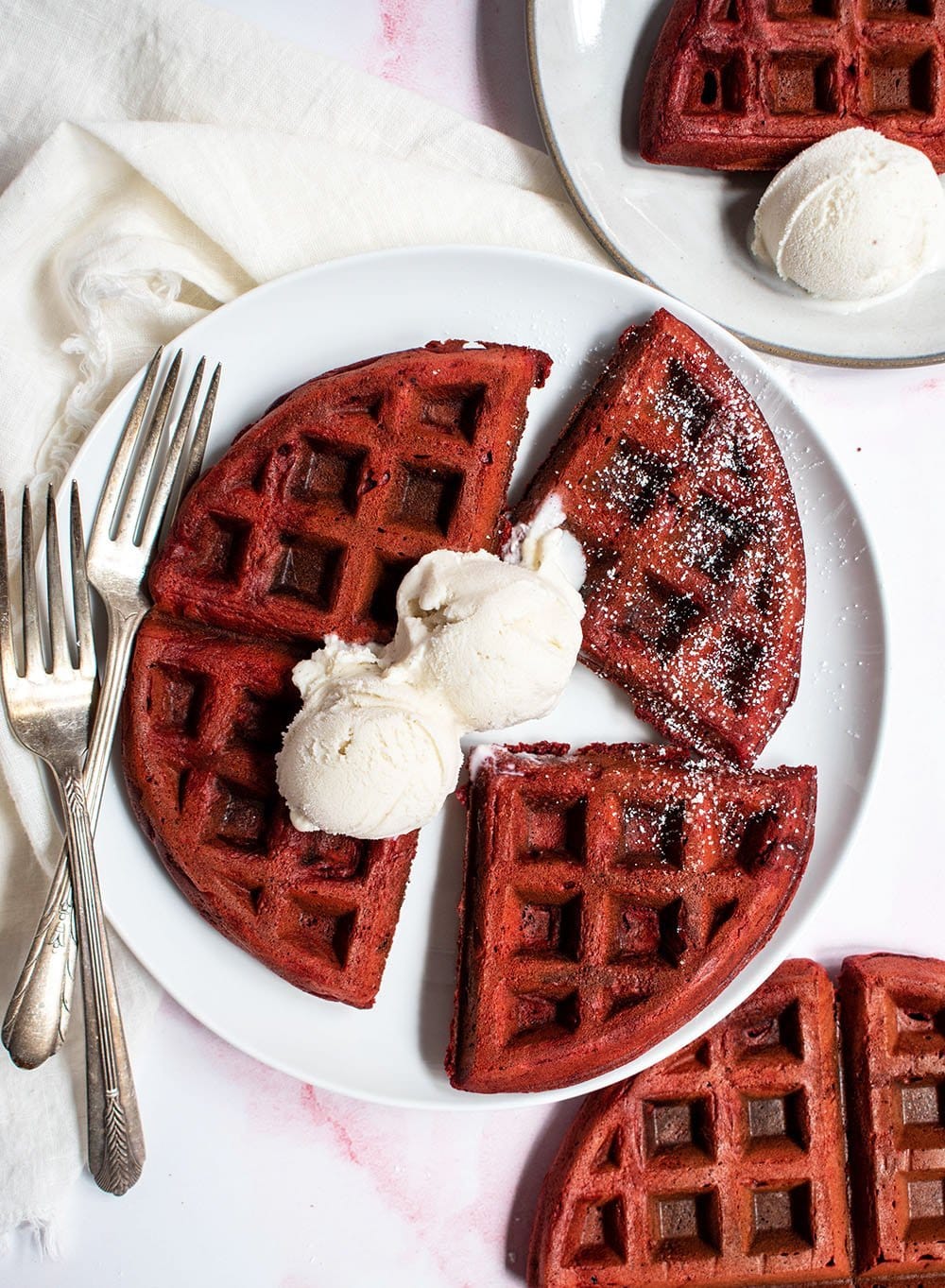 red velvet waffles