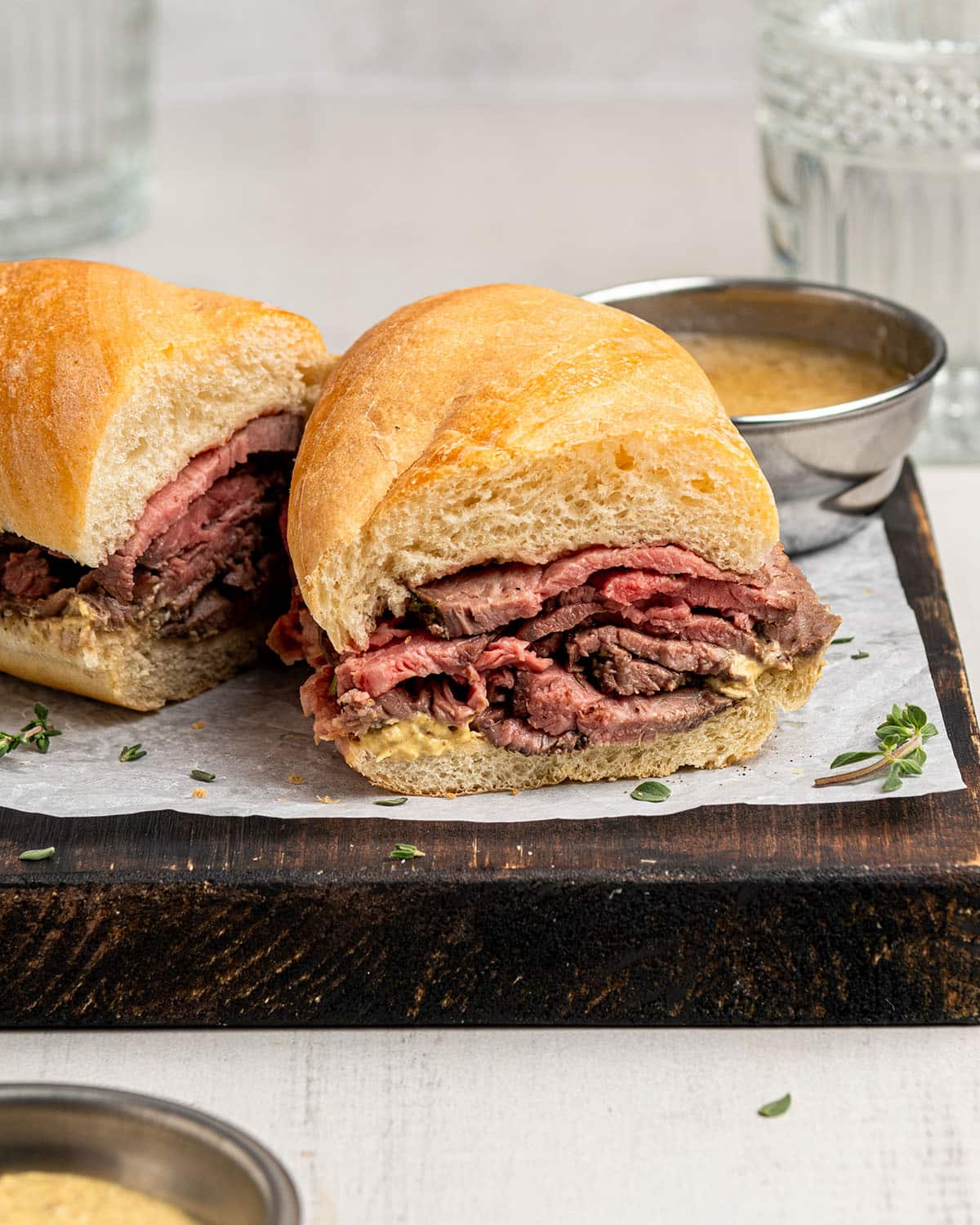 roast beef french dip sandwich