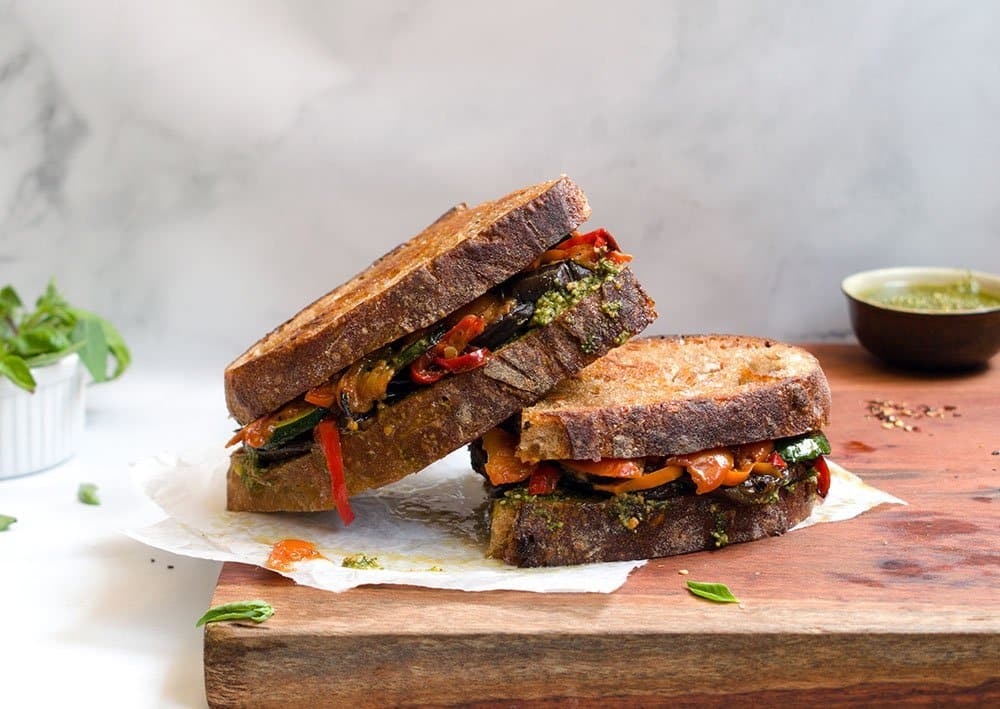 roasted vegetable sandwich