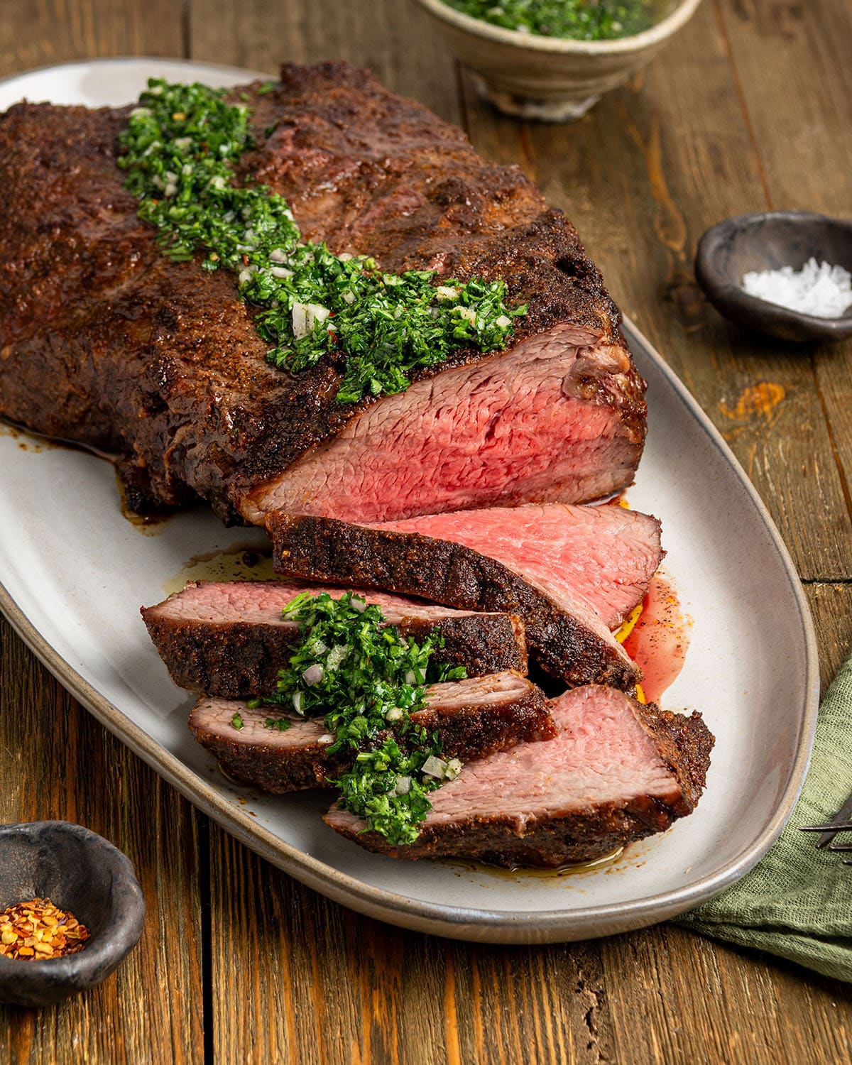 roasted tri-tip with chimichurri