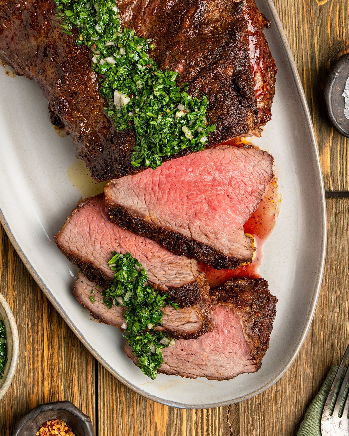 roasted tri-tip with chimichurri