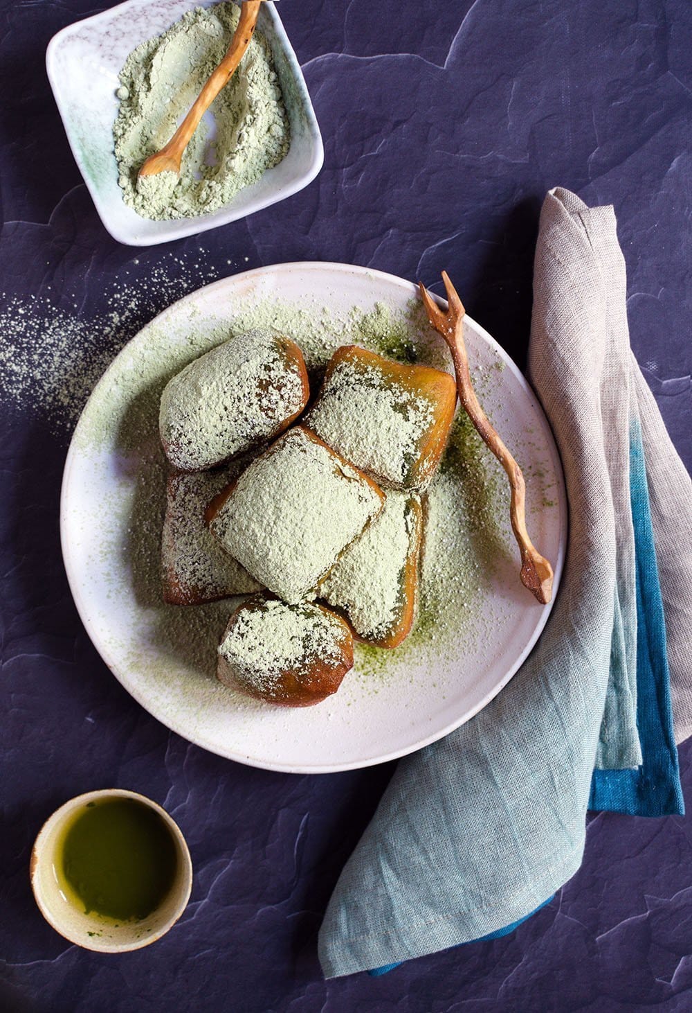 matcha beignets
