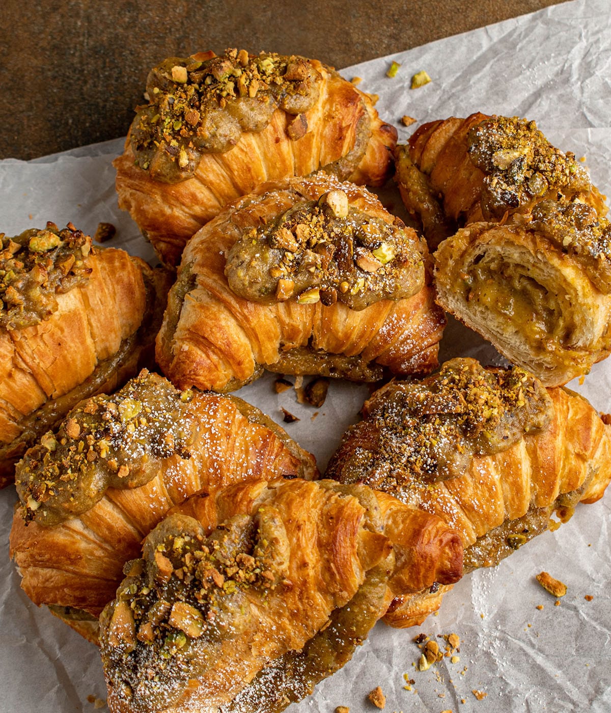 pistachio croissants