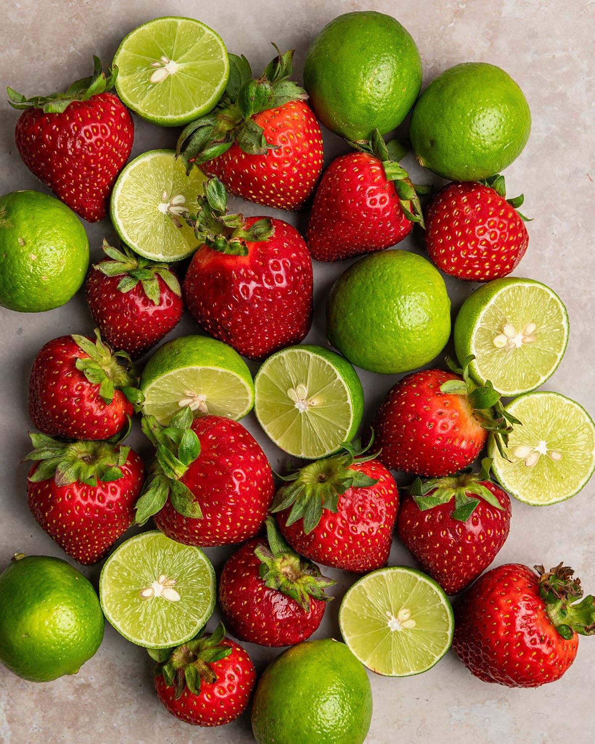 strawberries and key limes