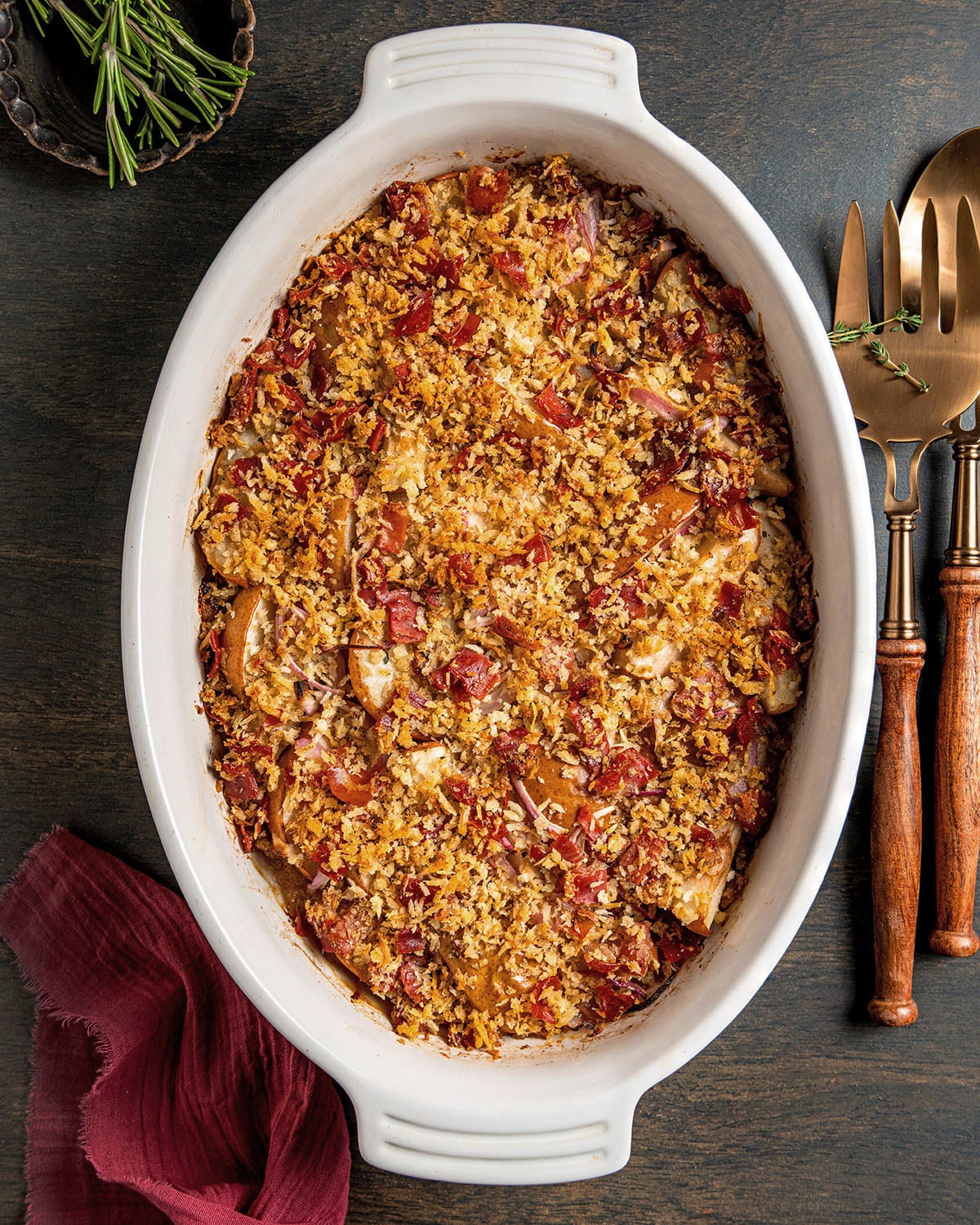 savory pear gratin