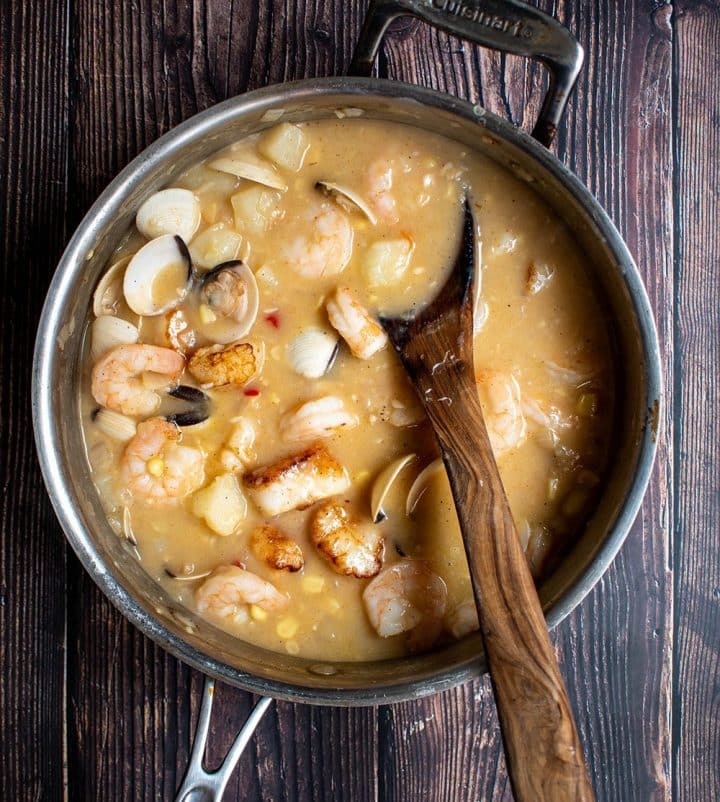 add the seafood and cook