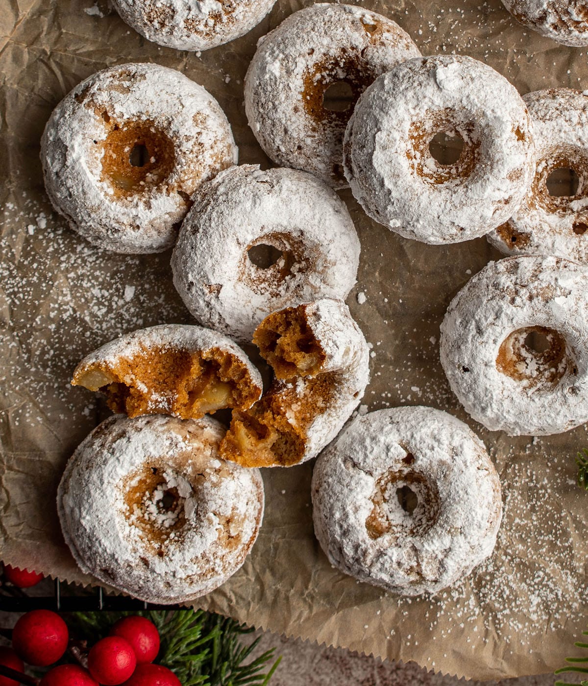gingerbread pear donuts
