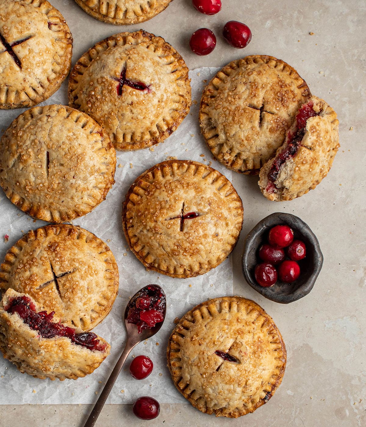 cranberry pear hand pies