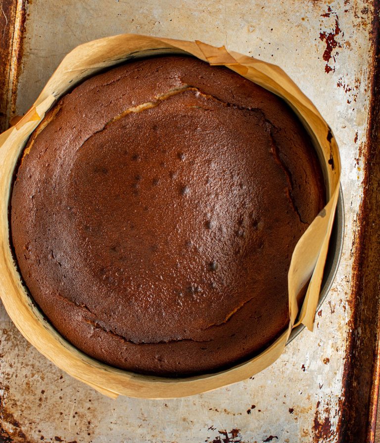 Mulled Wine Caramel Basque Cheesecake - Cherry on My Sundae