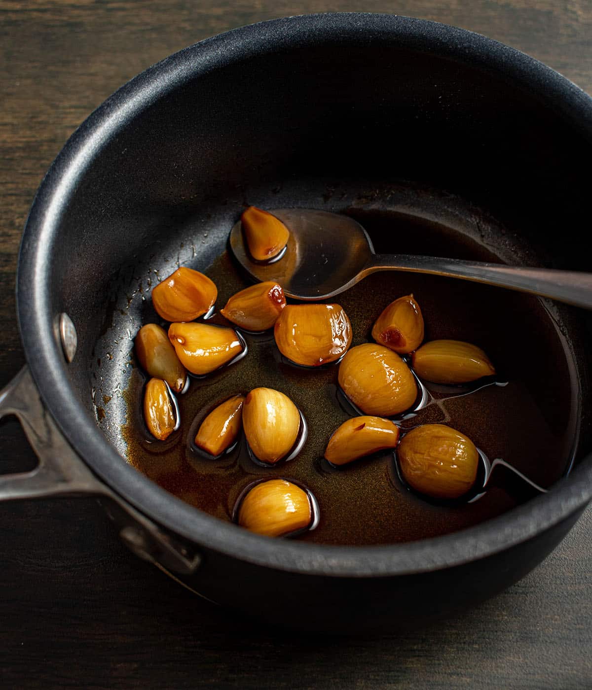 sherry braised garlic