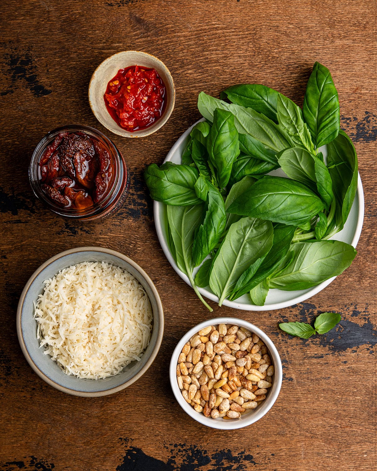 main ingredients for pesto