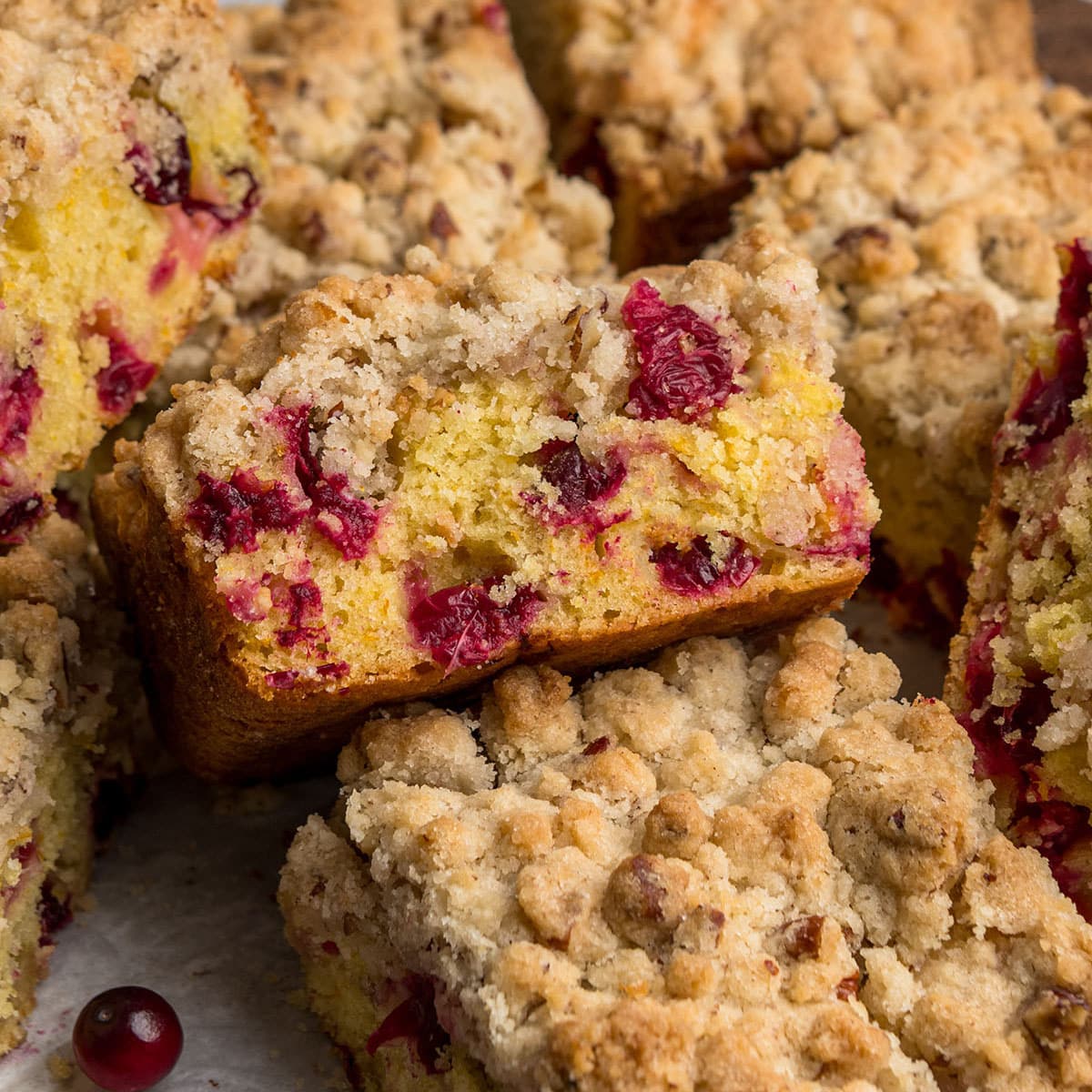 Cranberry Orange Cake with Pecan Streusel