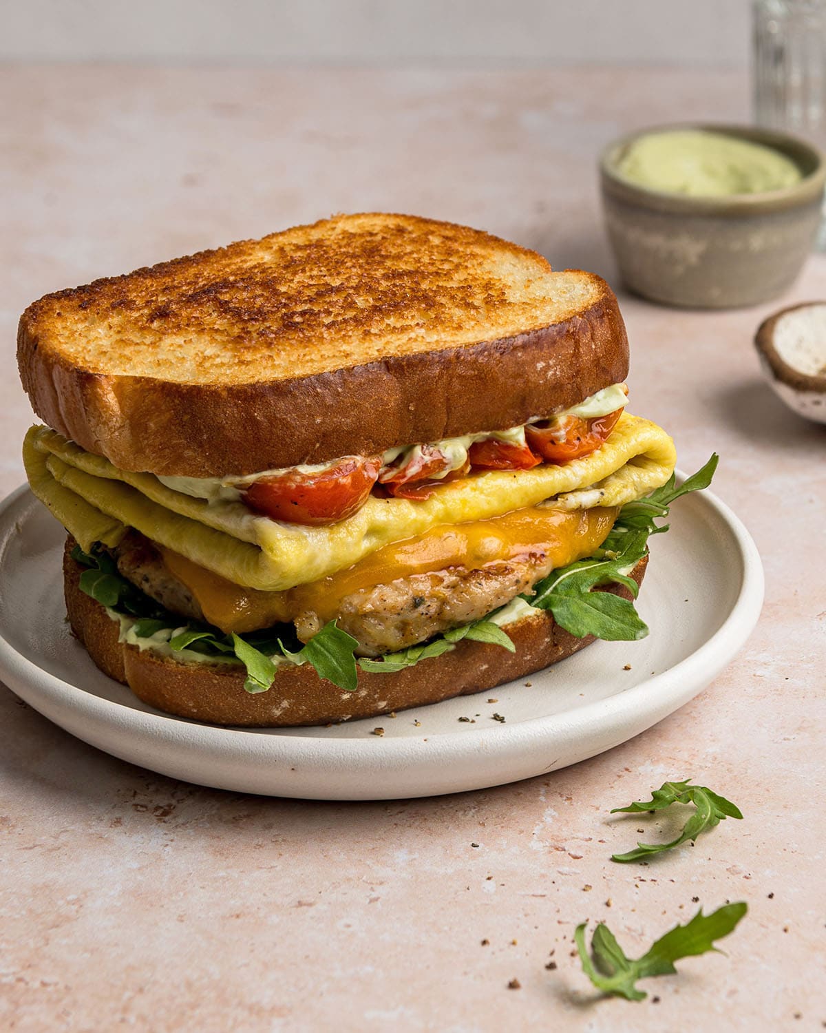 chicken sausage breakfast sandwich