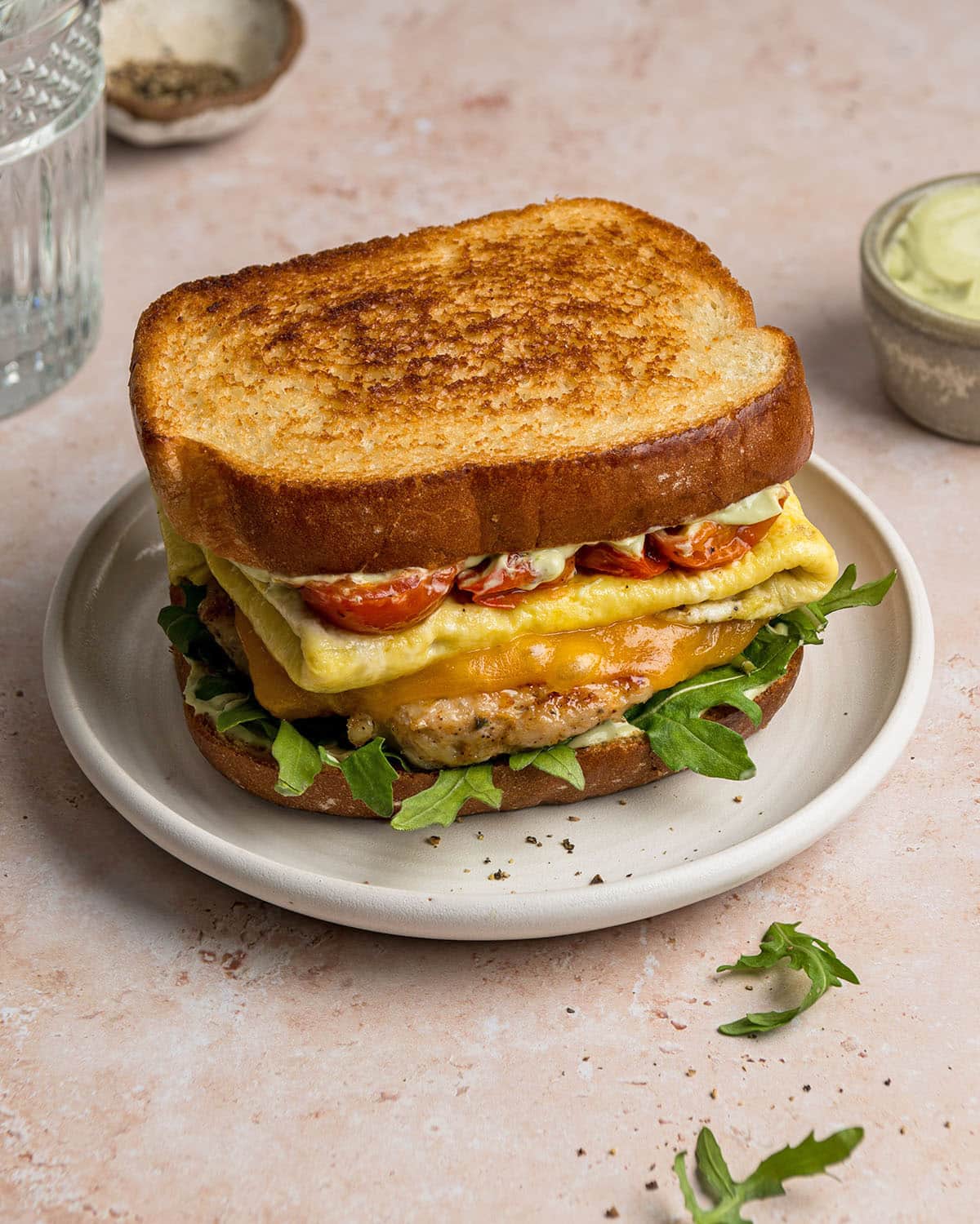 chicken sausage breakfast sandwich