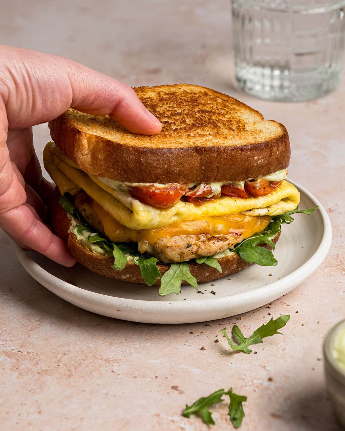 chicken sausage breakfast sandwich