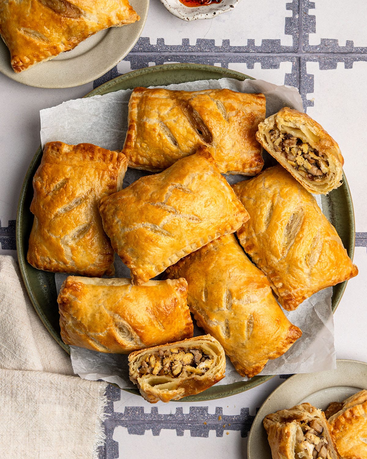 mushroom leek pockets