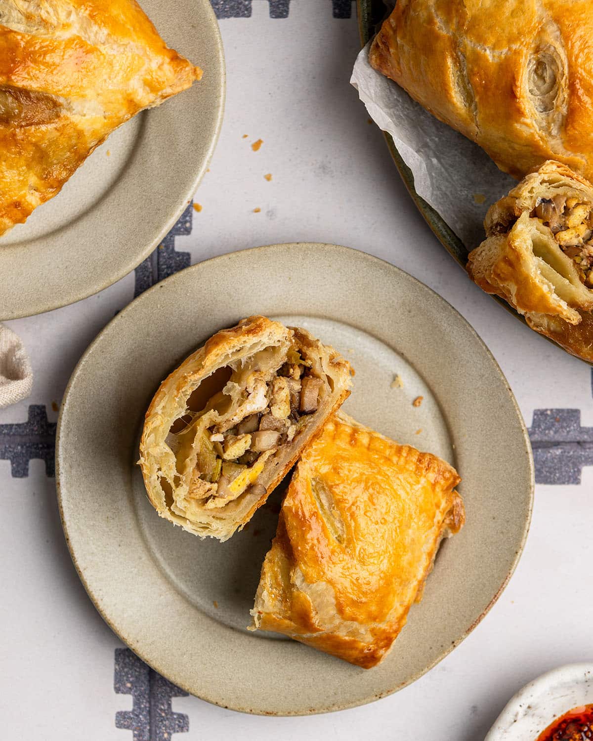 mushroom leek pockets