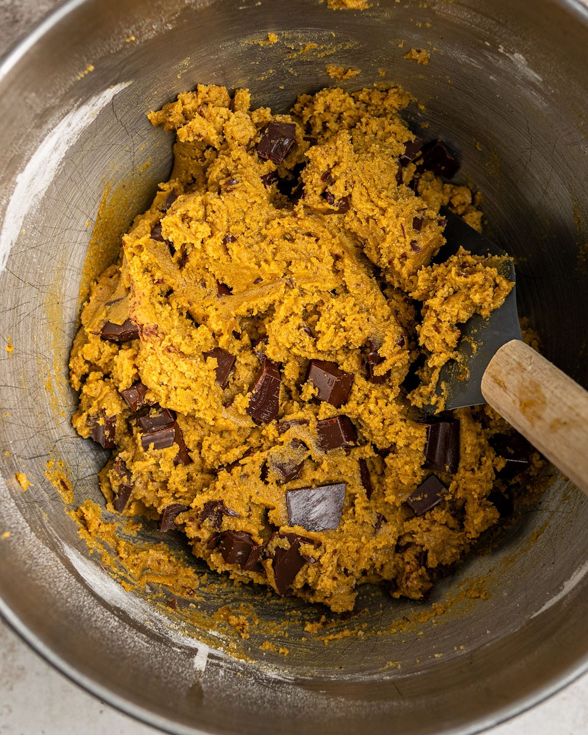 fold in chocolate chunks