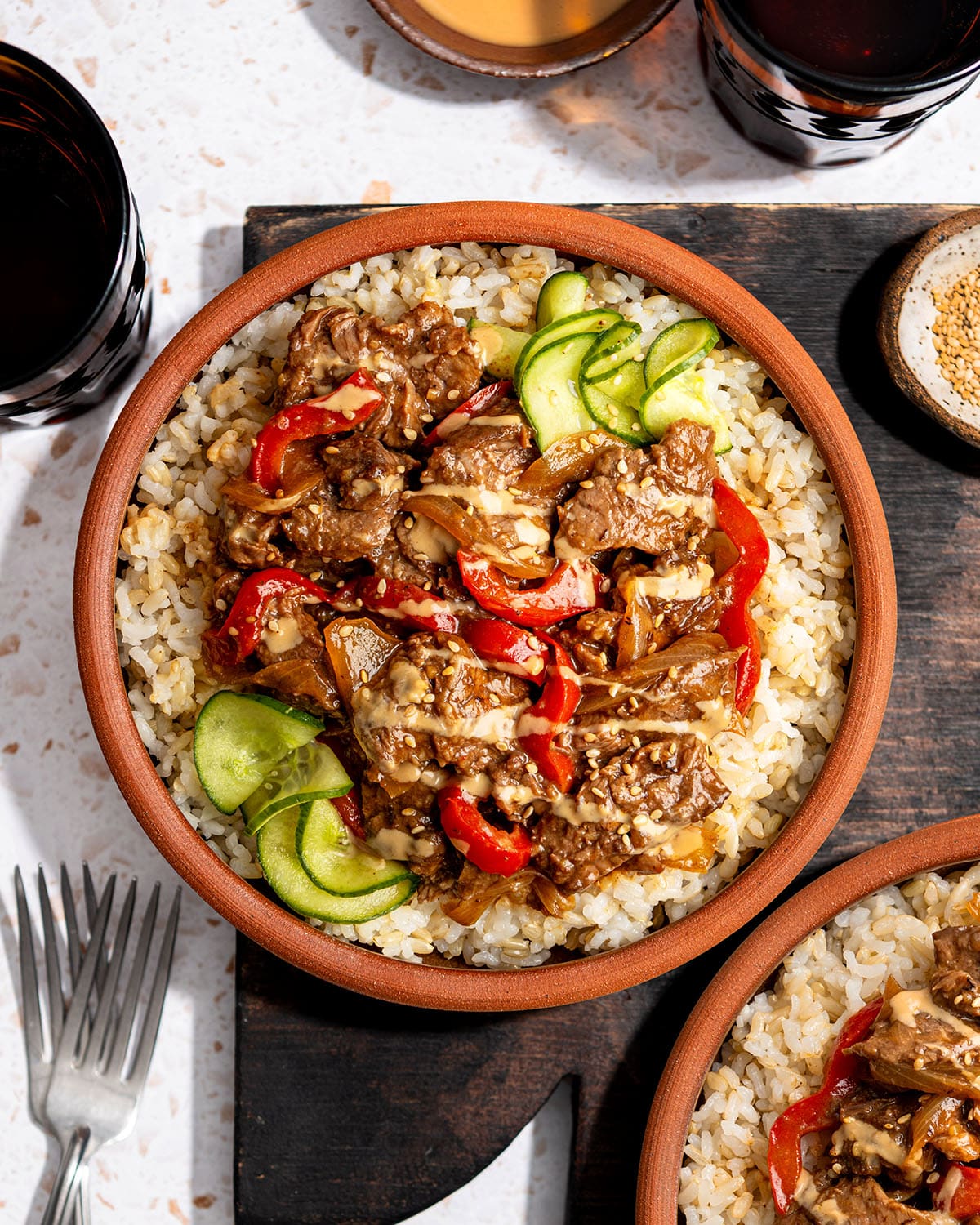 thai beef stir fry with peanut sauce