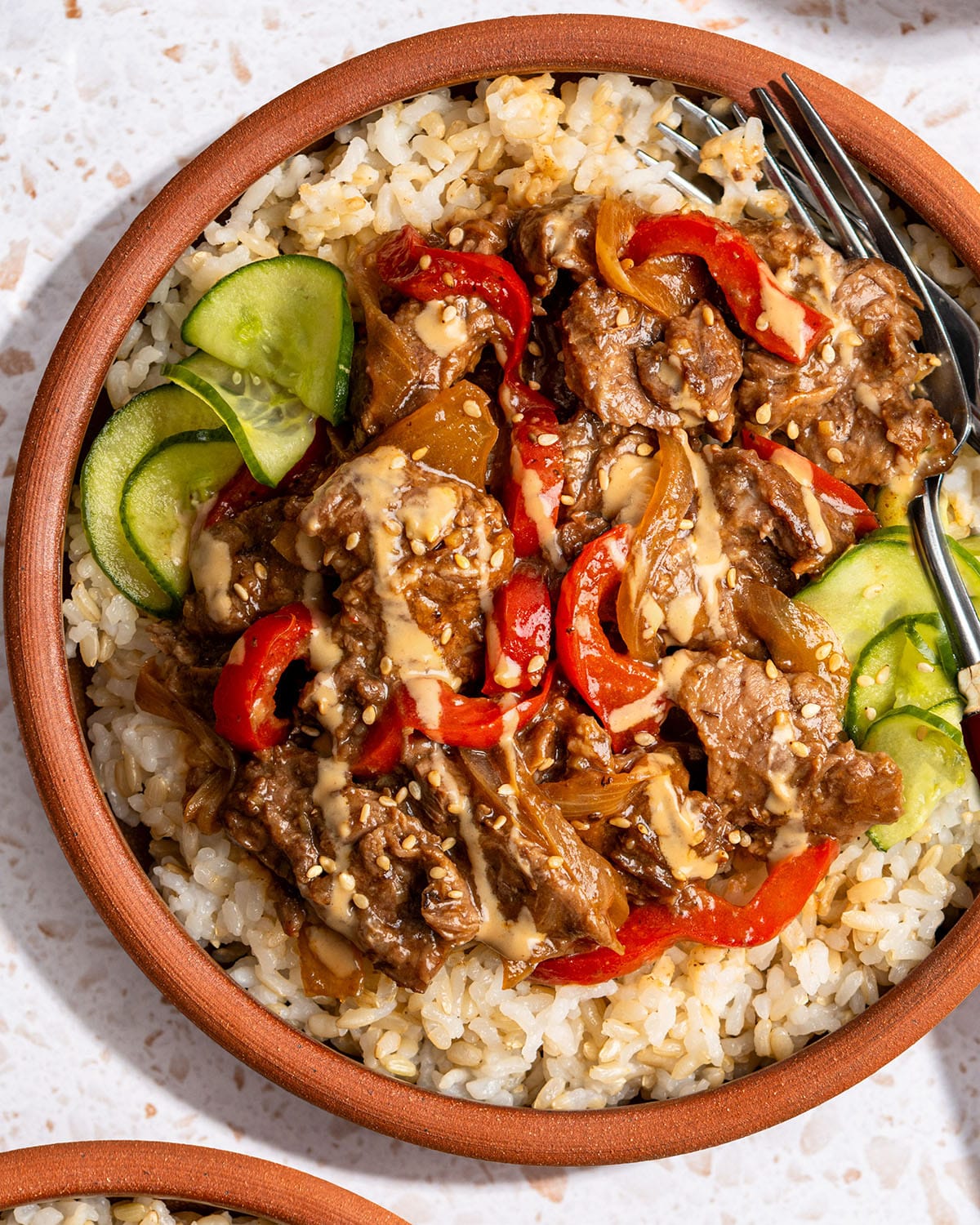 thai beef stir fry with peanut sauce