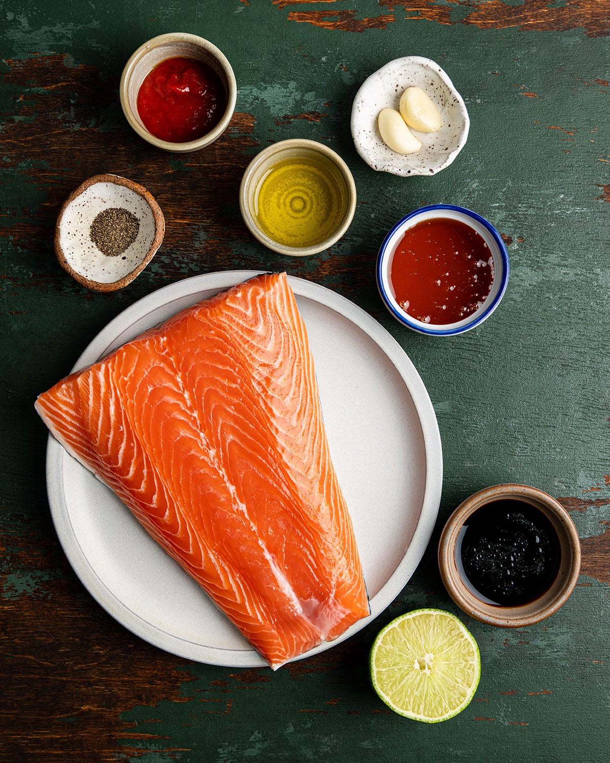 ingredients for salmon marinade