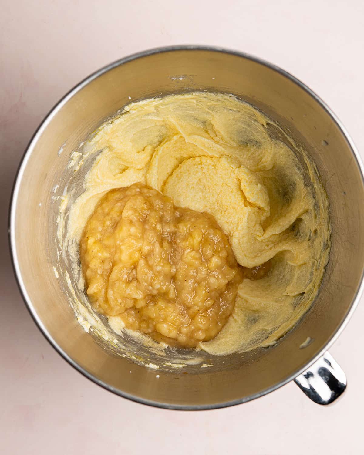 add mashed bananas