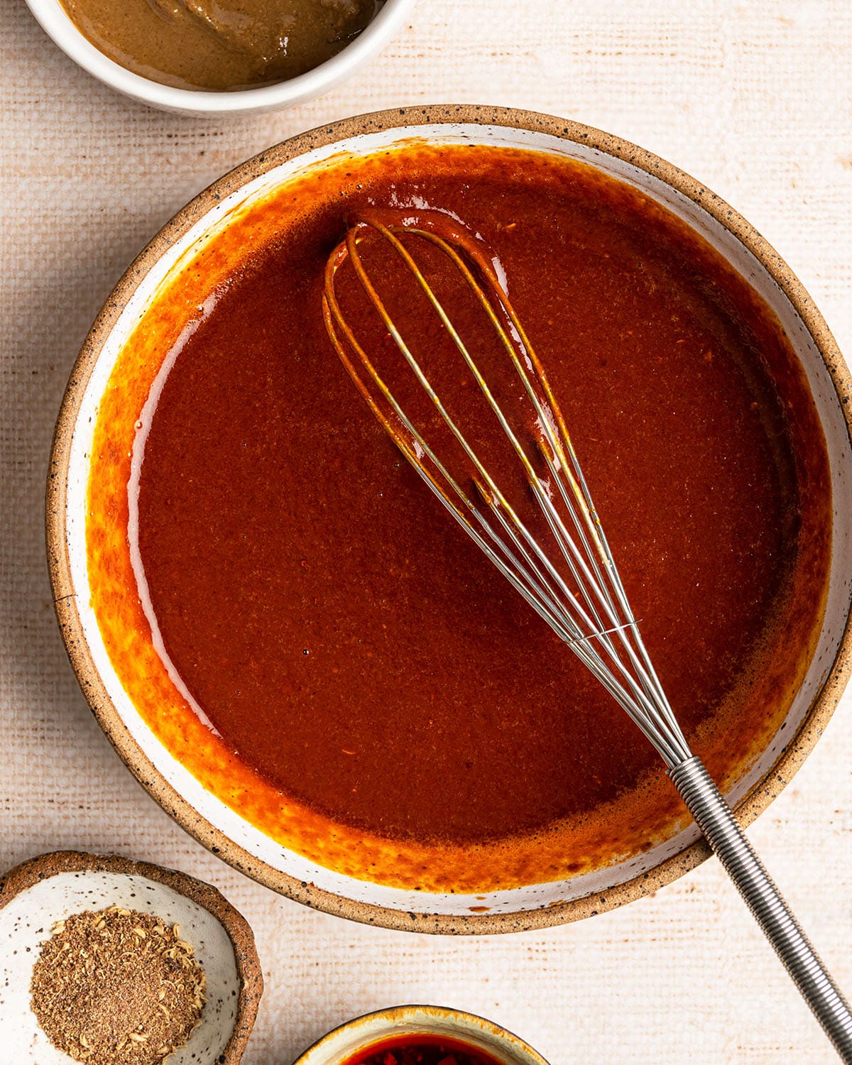 whisk sauce until smooth