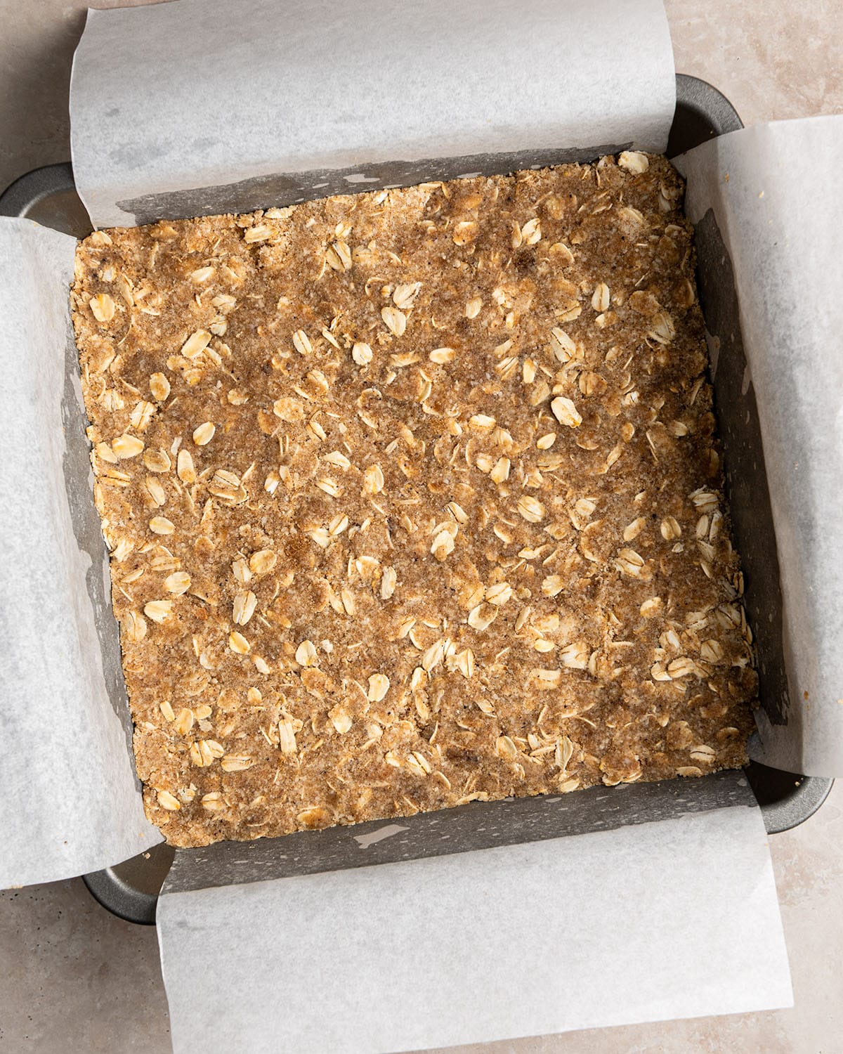 press crumble into pan