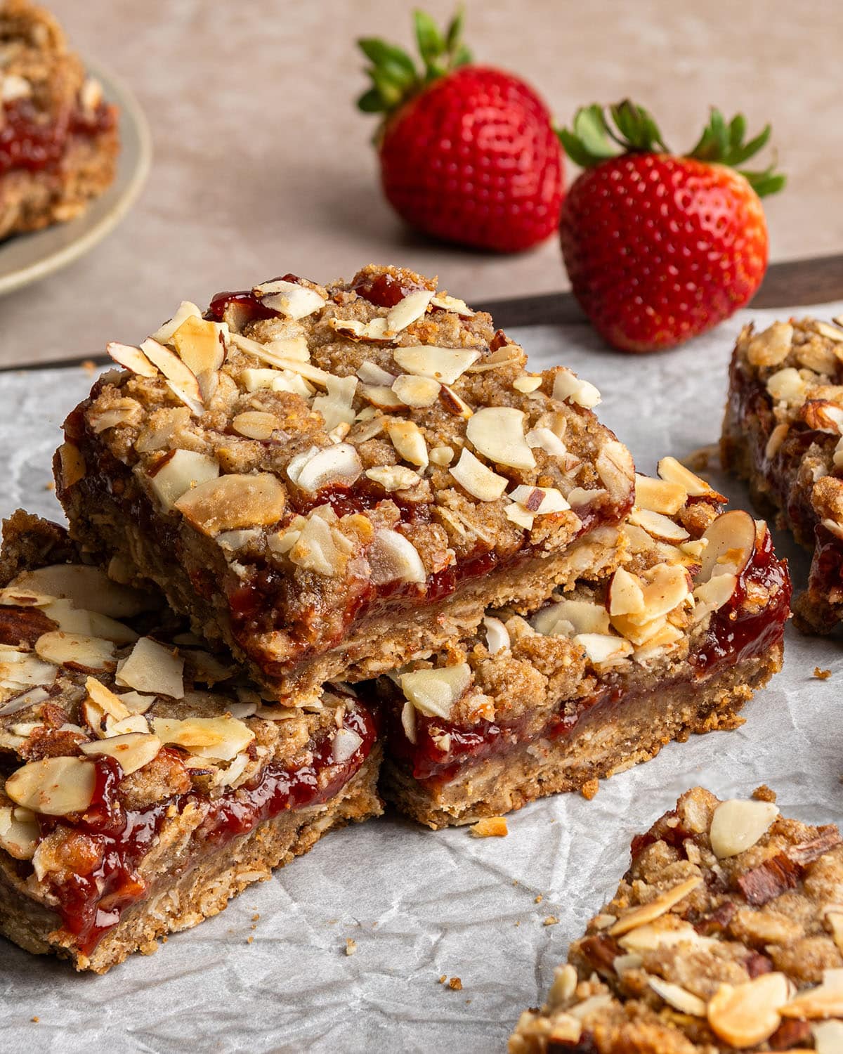 strawberry guava crumb bars