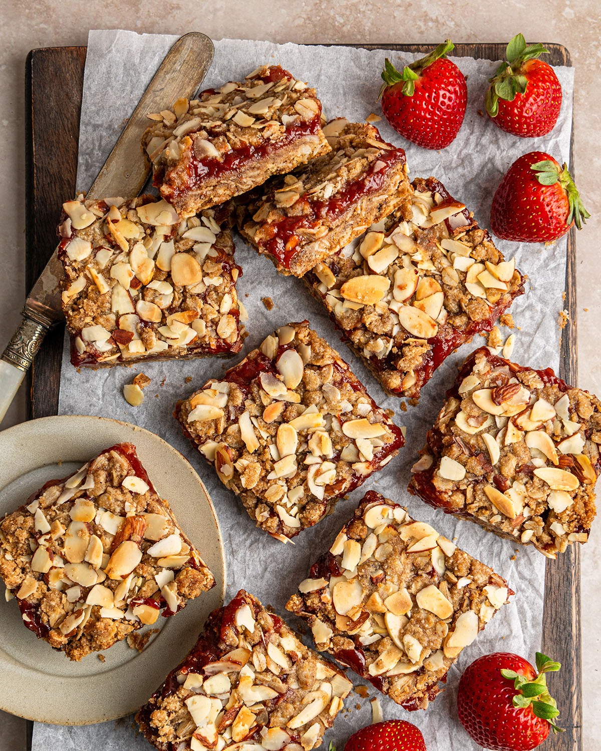 strawberry guava crumb bars