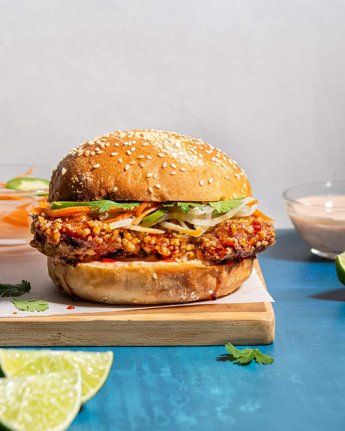 vietnamese caramel chicken sandwich