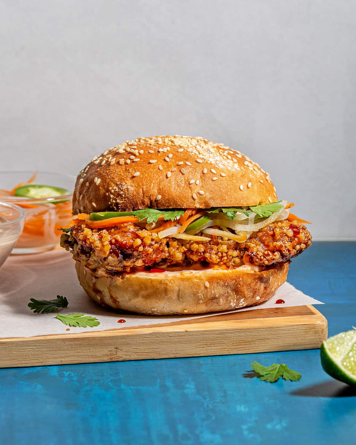vietnamese caramel chicken sandwich