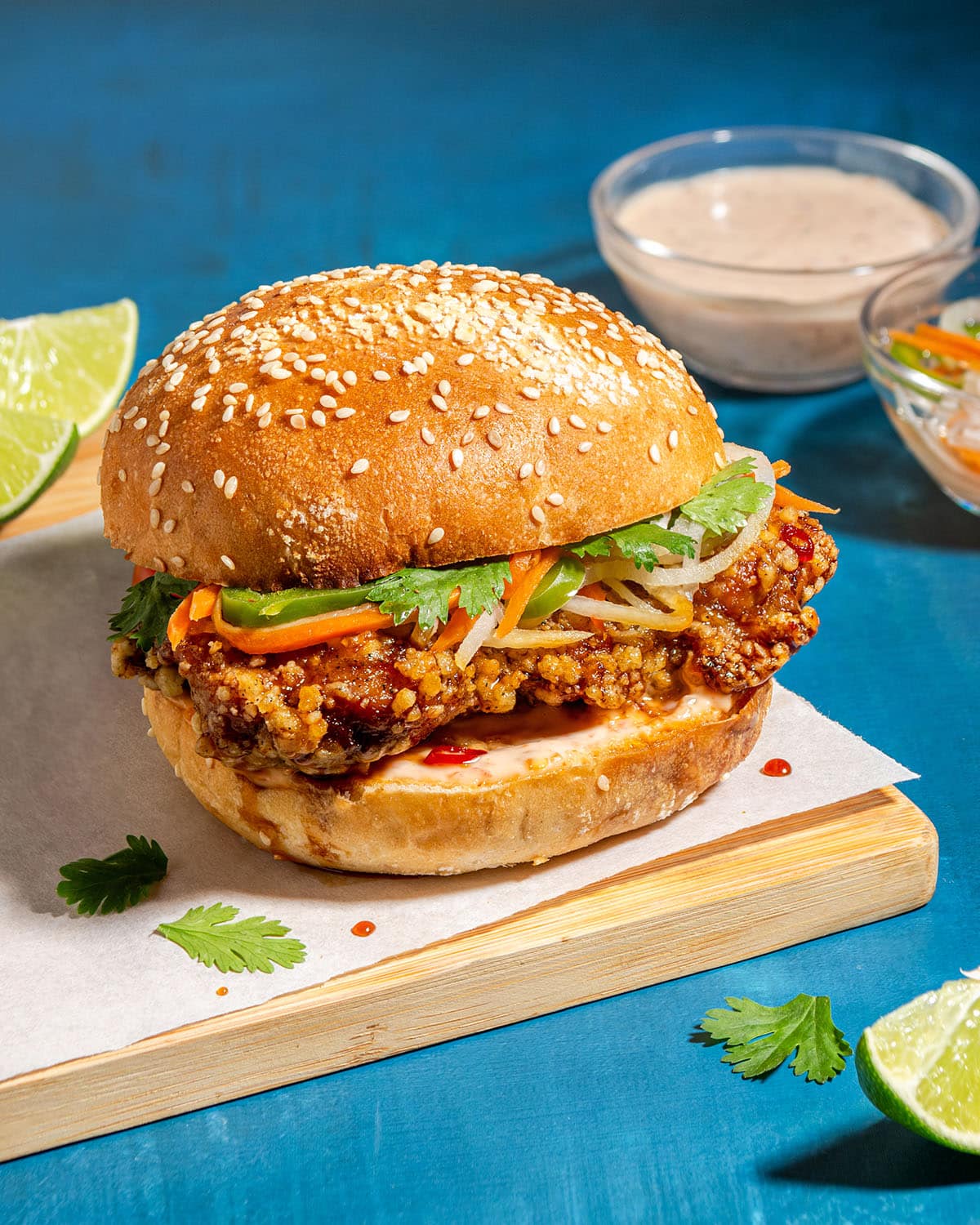 vietnamese caramel chicken sandwich