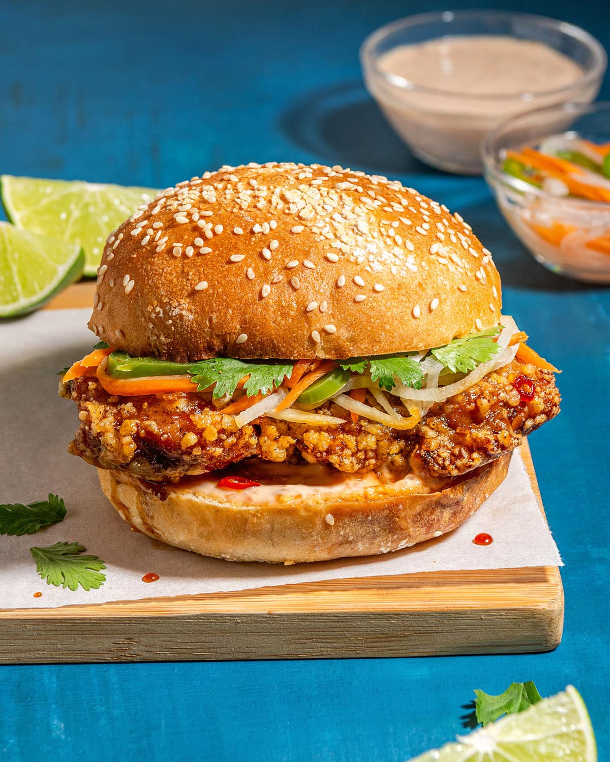 vietnamese caramel chicken sandwich
