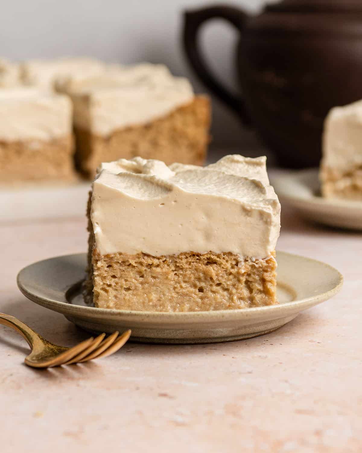hojicha tres leches cake