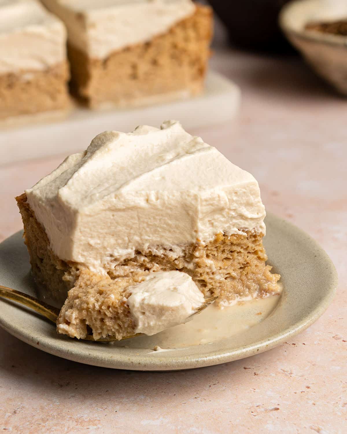 hojicha tres leches cake