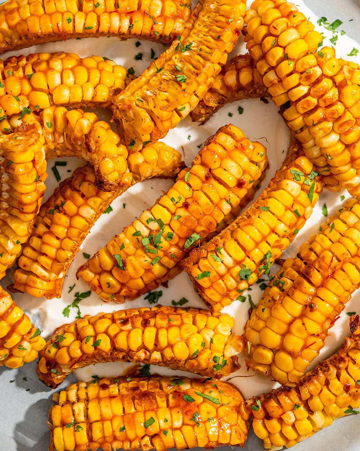 peach chipotle corn ribs