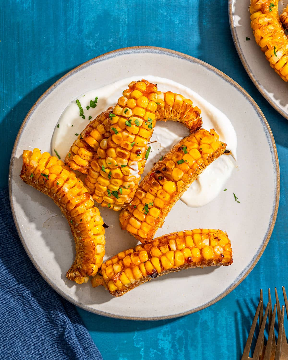 peach chipotle corn ribs