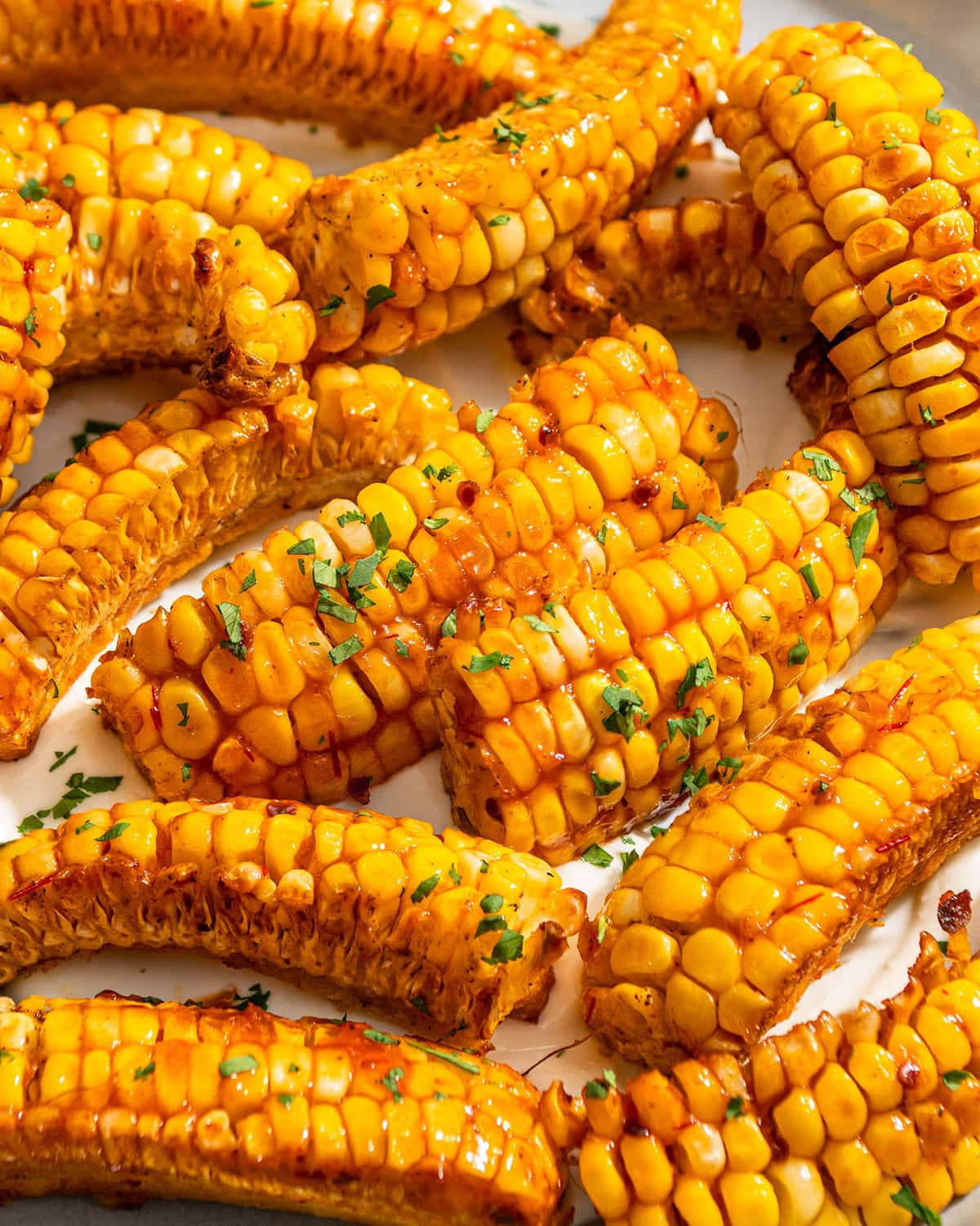 peach chipotle corn ribs