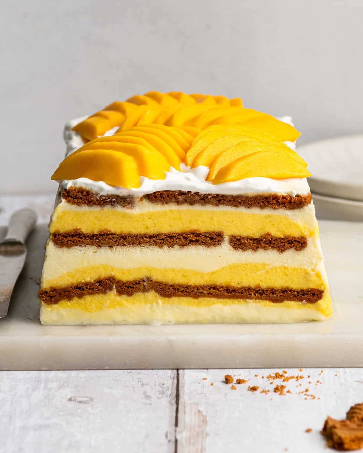mango coconut icebox cake