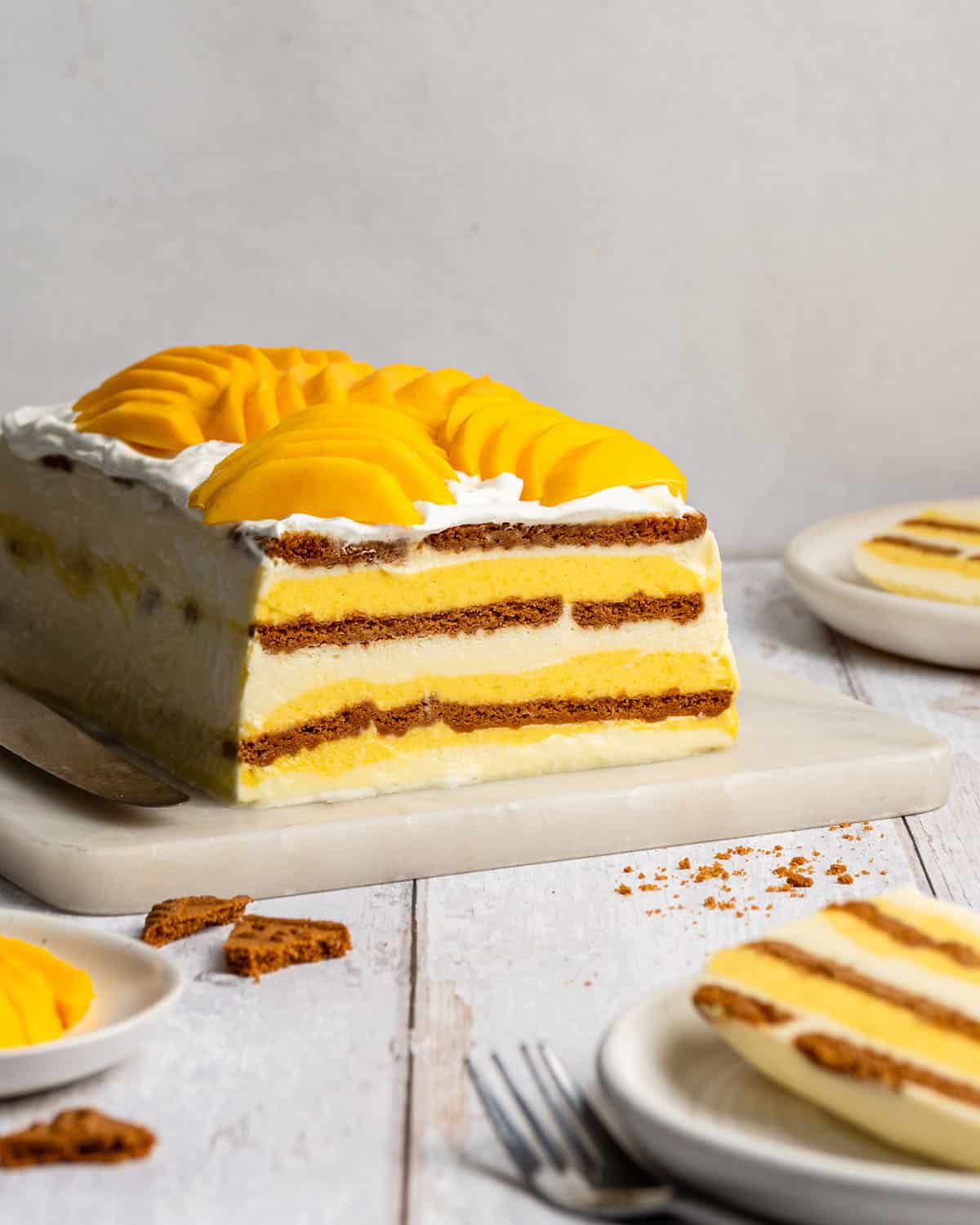 mango coconut icebox cake