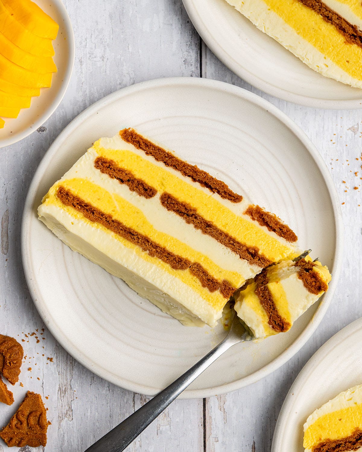 mango coconut icebox cake