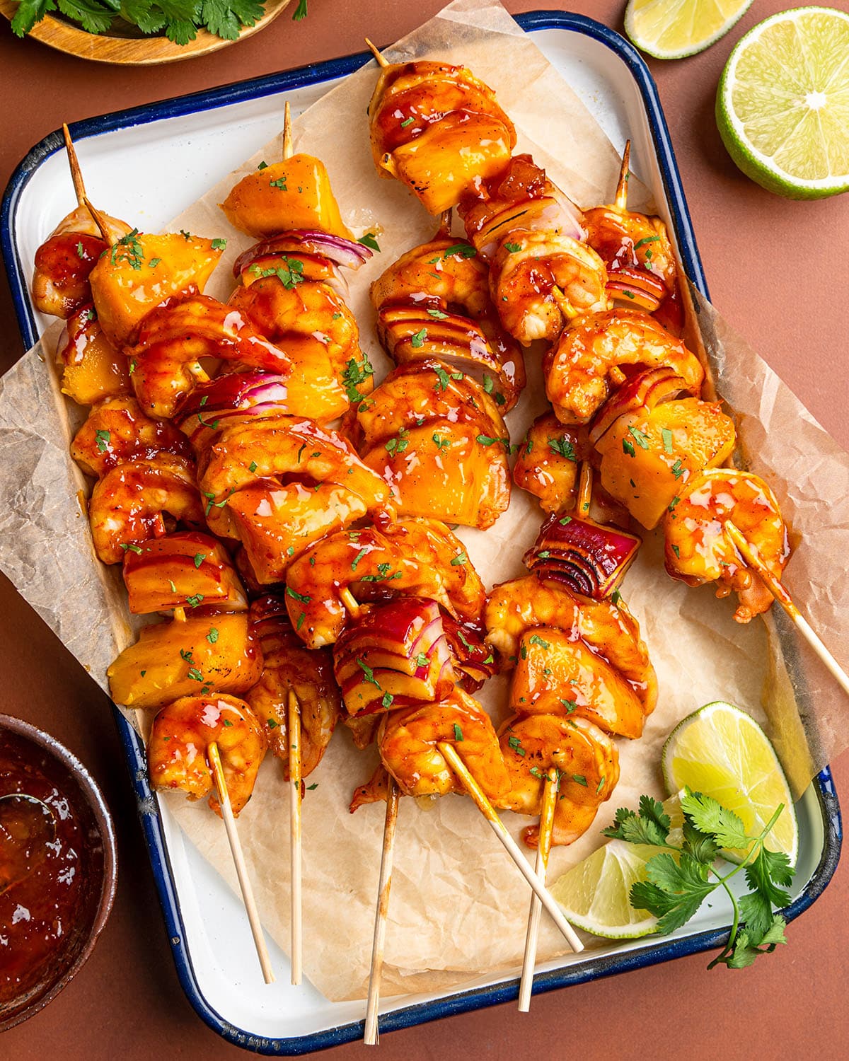 mango shrimp skewers