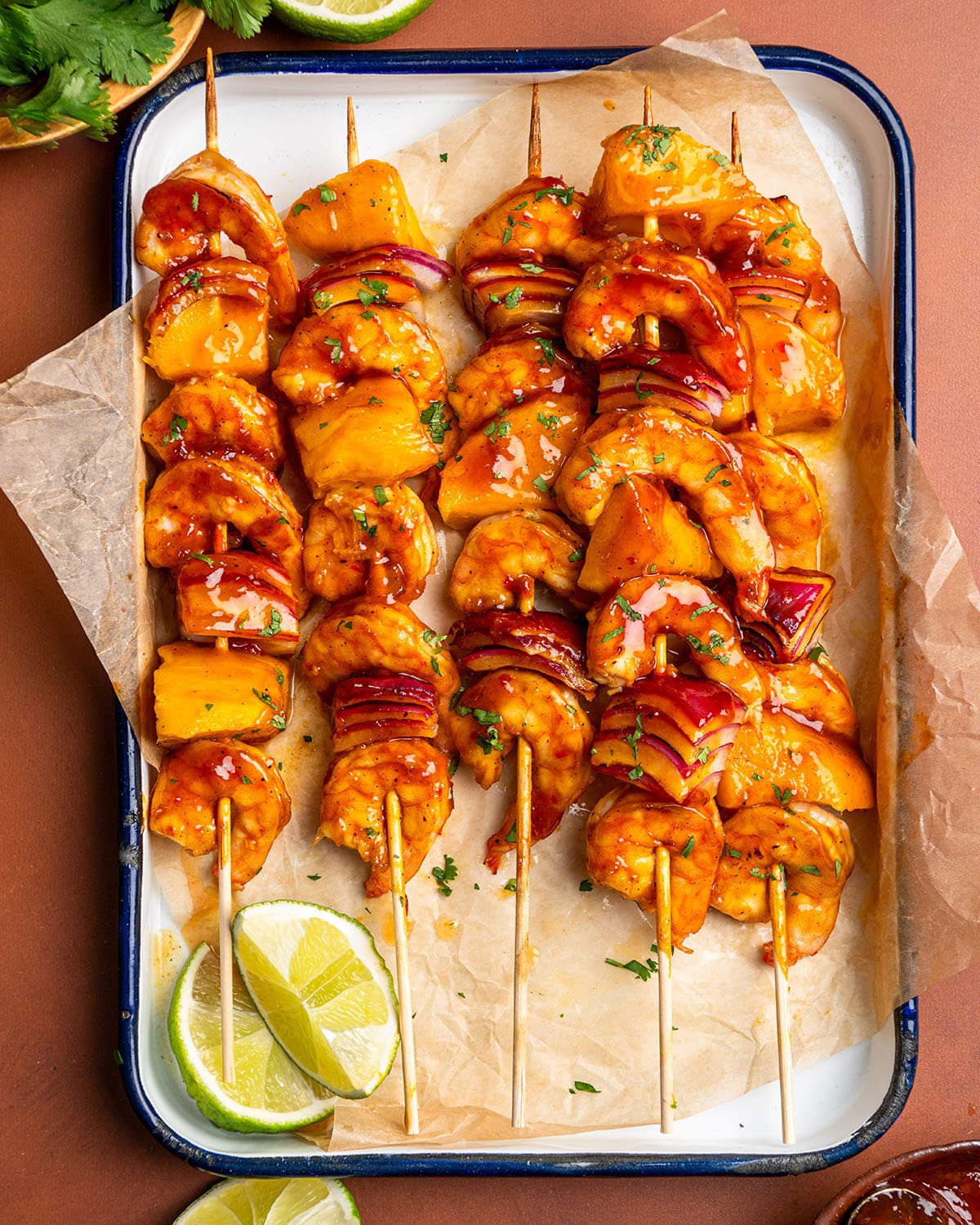 mango shrimp skewers