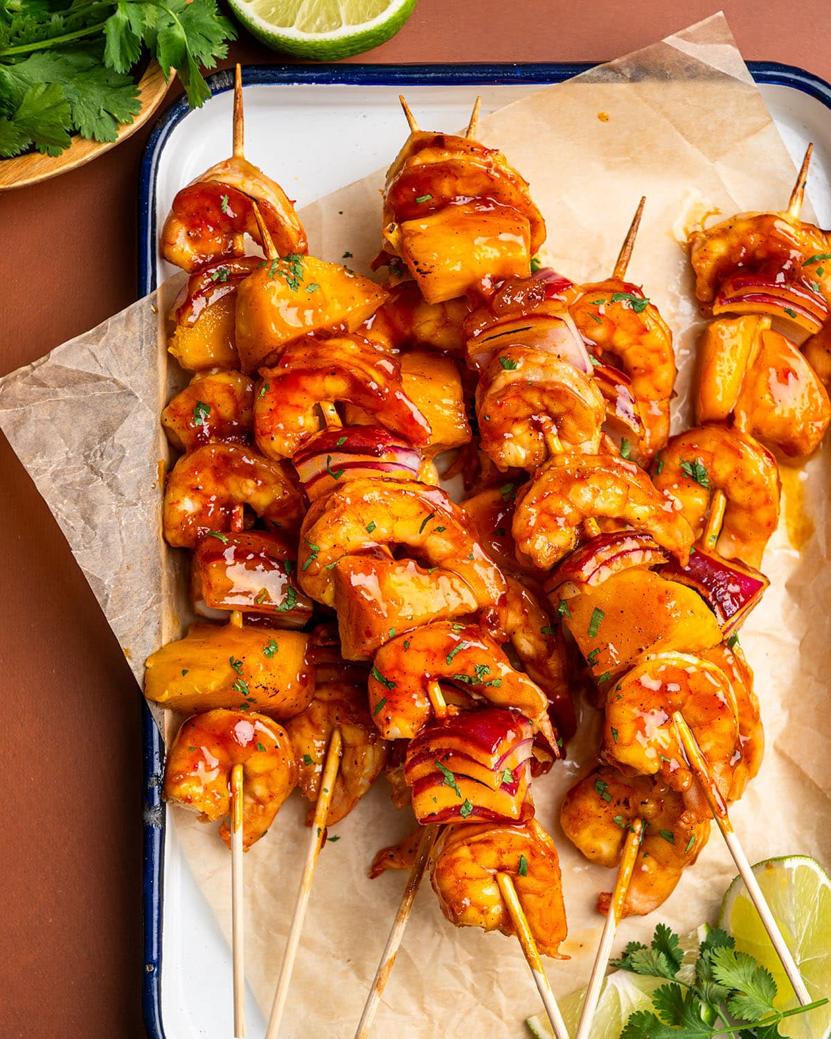 mango shrimp skewers