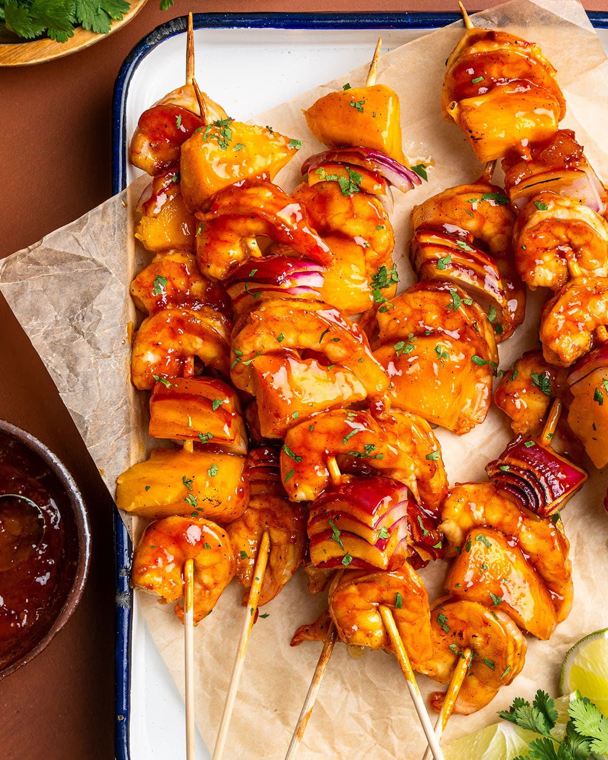 mango shrimp skewers