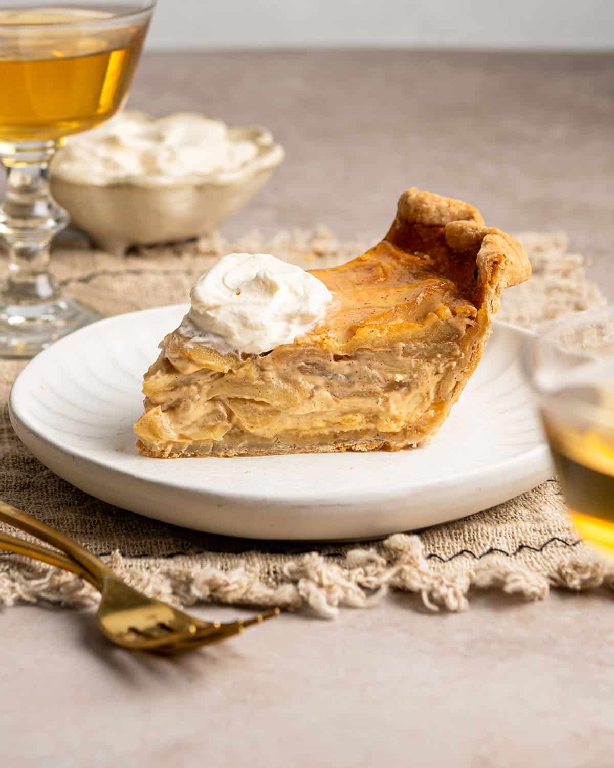 apple cider custard pie